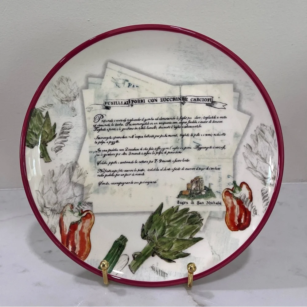 Williams-Sonoma Italian Recipes Plates – Set of 3 (2010, Made in Portugal)